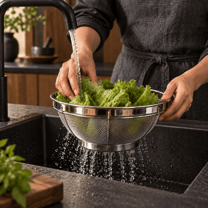 Elegance Stainless Steel Colander Set — 3 Pieces - Kakushin