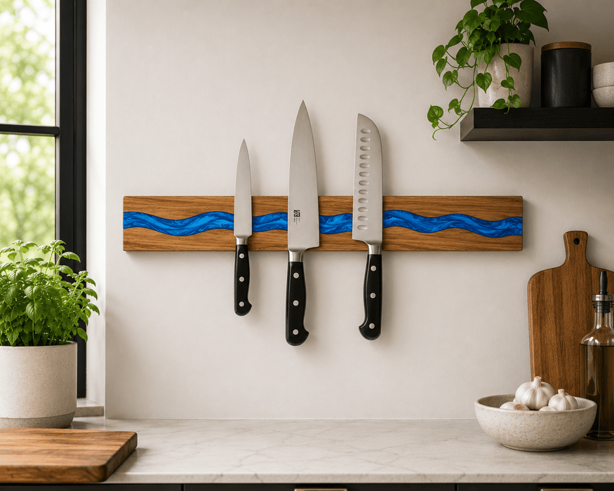 Epoxy Acacia Magnetic Knife Racks - Kakushin