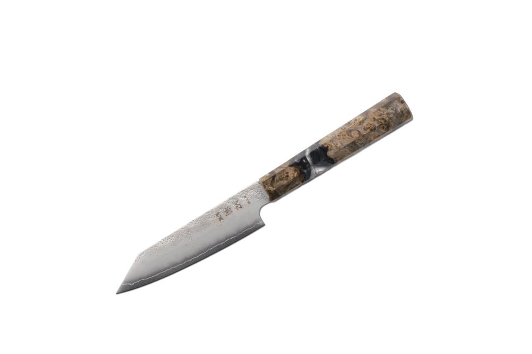 Ginrei Silver3 Nashiji Birch & Epoxy Kiri-Petty 125mm - Kakushin
