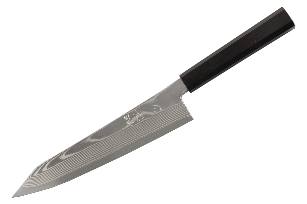 Ginsou Silver3 Nickel Damascus Kiritsuke 210mm - Kakushin