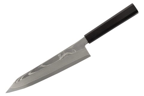 Ginsou Silver3 Nickel Damascus Kiritsuke 210mm