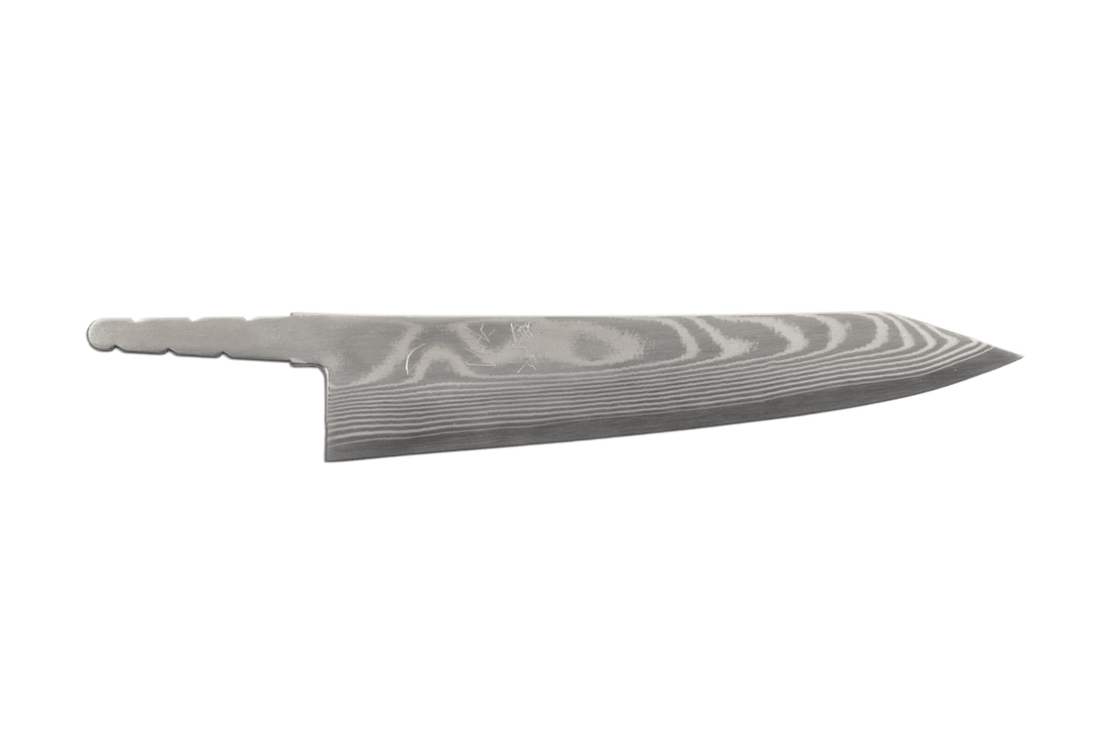 Ginsou Silver3 Nickel Damascus Kiritsuke 210mm (Blade Only)
