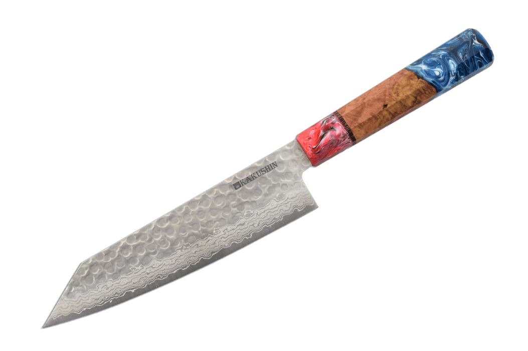 Hanmā Custom Amboyna Blues Bunka 180mm - Kakushin