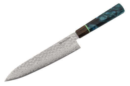 Hanmā Custom Blue Swirl Gyuto 210mm - Kakushin