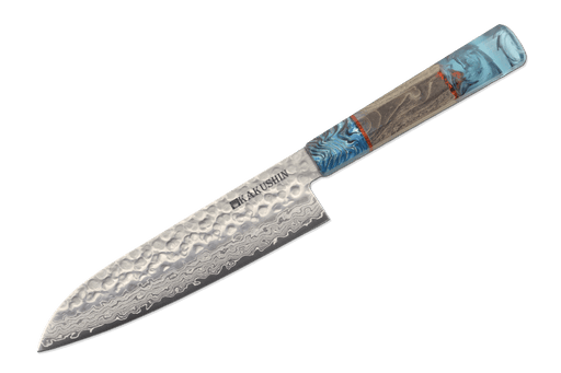 Hanmā Custom Blue Vulcan Santoku 180mm - Kakushin