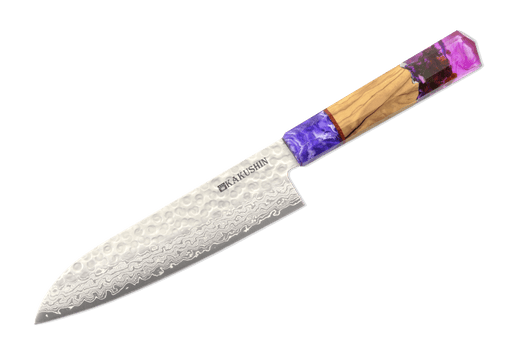 Hanmā Custom Floral Diamond Santoku 180mm - Kakushin