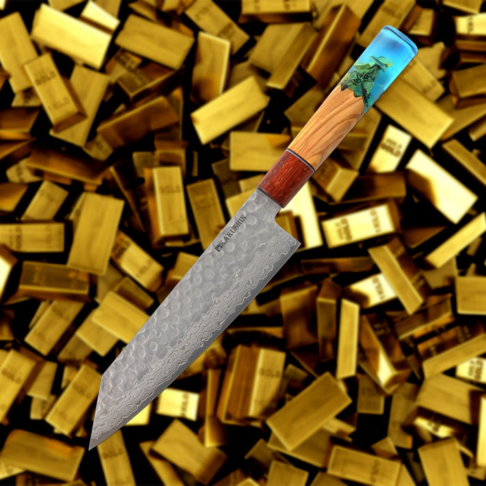 Hanmā Custom Gold Bars Bunka 180mm - Kakushin