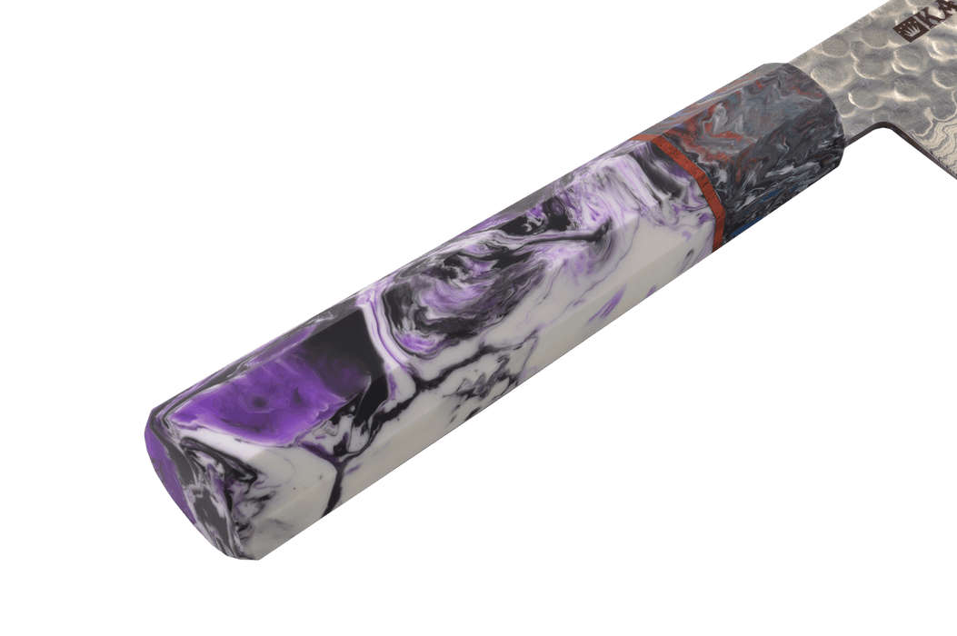 Hanmā Custom Purple Swirl Gyuto 210mm - Kakushin