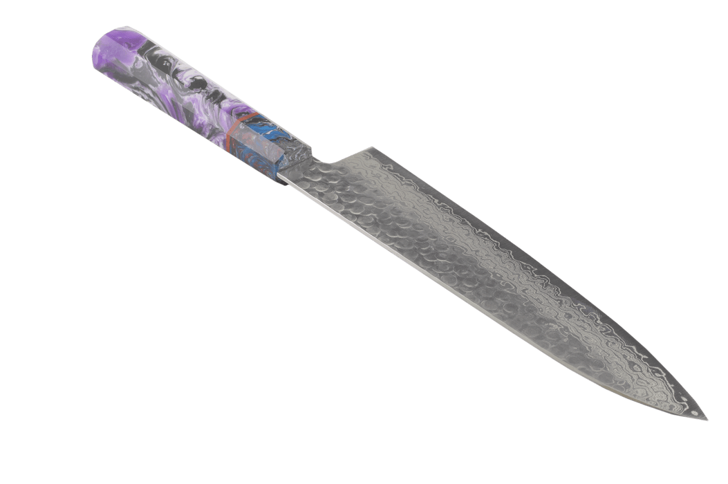 Hanmā Custom Purple Swirl Gyuto 210mm - Kakushin