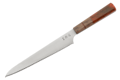 Hatsukokoro 1K6 Custom Red Epoxy Bread Knife 240mm