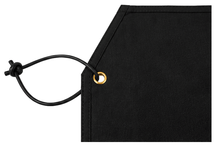 Hatsukokoro Black Waxed Canvas Knife Roll (5 Slots) - Kakushin