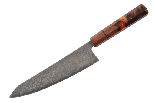 Hatsukokoro Hikari Damascus SLD Custom Epoxy Gyuto 210mm - Kakushin