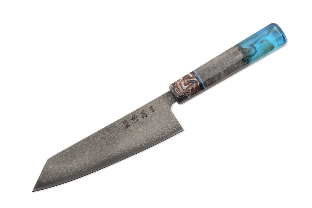 Hatsukokoro Hikari Damascus SLD Custom Maple Epoxy Bunka 170mm - Kakushin