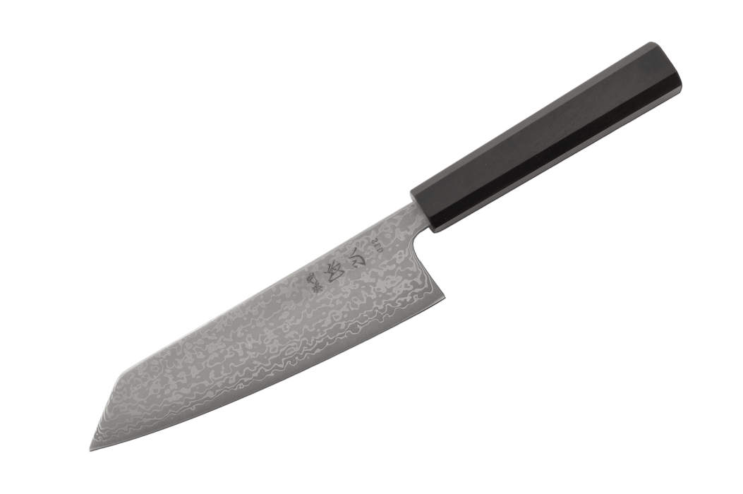 Hatsukokoro Hikari Damascus SLD Ebony Bunka 170mm - Kakushin