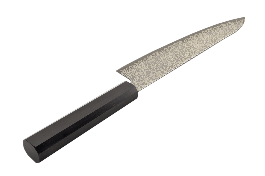 Hatsukokoro Hikari Damascus SLD Ebony Gyuto 195mm - Kakushin