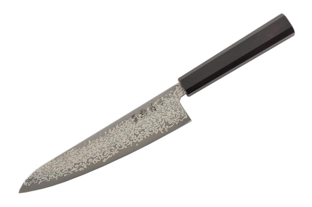Hatsukokoro Hikari Damascus SLD Ebony Gyuto 195mm - Kakushin