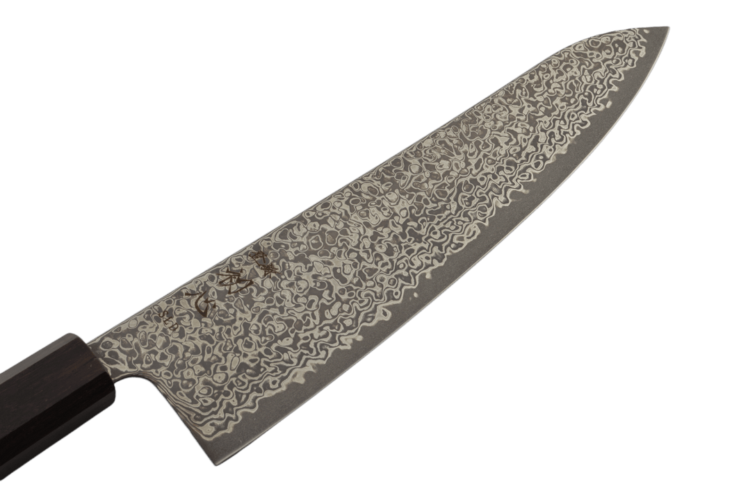 Hatsukokoro Hikari Damascus SLD Ebony Gyuto 210mm - Kakushin