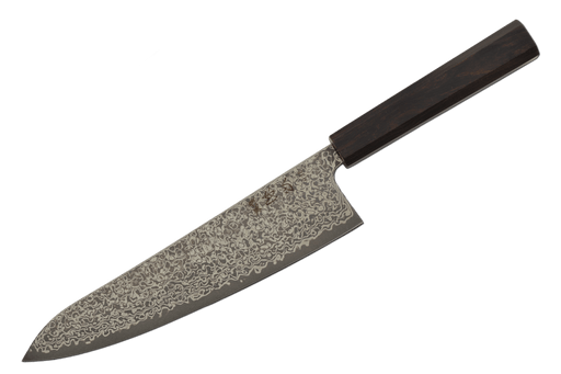 Hatsukokoro Hikari Damascus SLD Ebony Gyuto 210mm - Kakushin