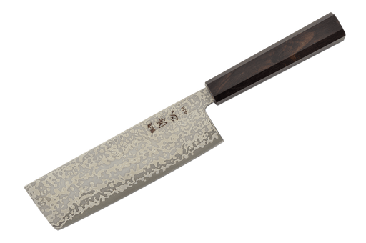Hatsukokoro Hikari Damascus SLD Ebony Nakiri 170mm - Kakushin