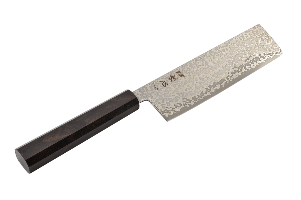Hatsukokoro Hikari Damascus SLD Ebony Nakiri 170mm - Kakushin
