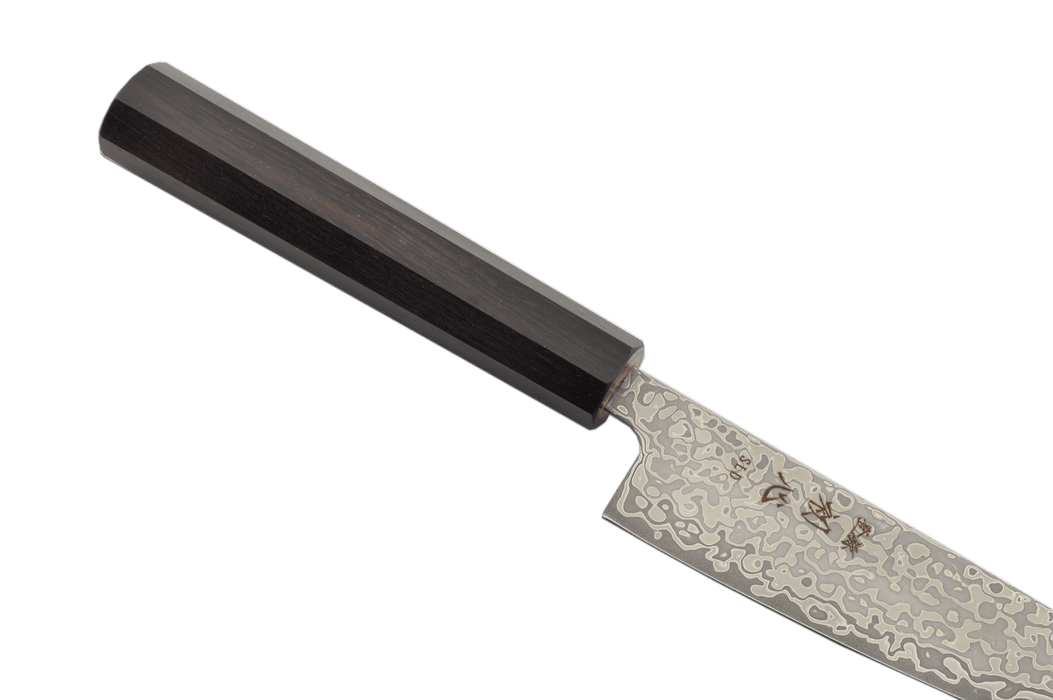 Hatsukokoro Hikari Damascus SLD Ebony Petty 130mm - Kakushin
