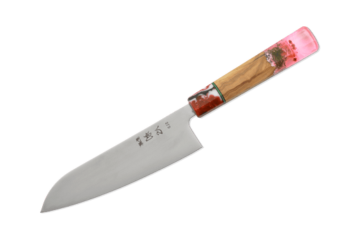 Hatsukokoro Hikari SLD Custom Santoku 170mm - Kakushin