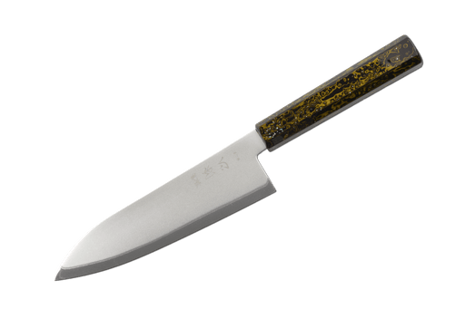 Hatsukokoro Kaijin Blue 2 Epoxy Spirkle Santoku 180mm - Kakushin