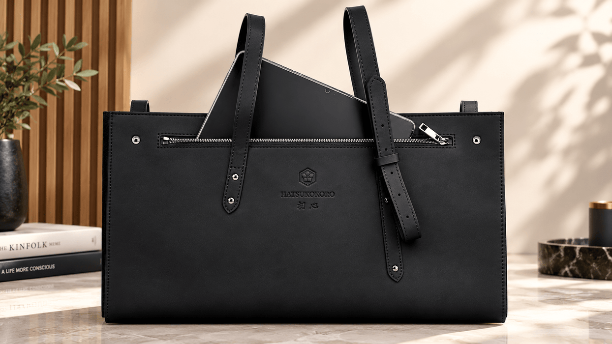 Hatsukokoro Luxury Leather & Microfiber Knife Bag (10 Slots) - Kakushin
