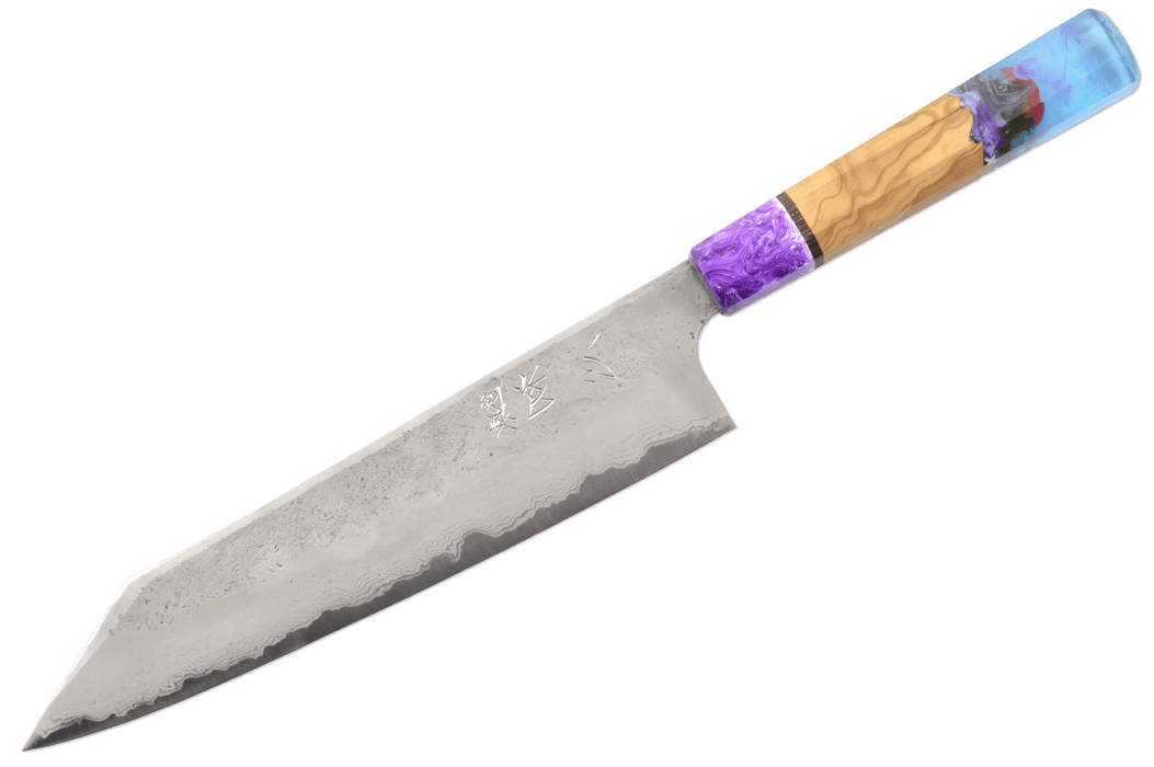 Hatsukokoro Ryusui AO2 Damascus Custom Mushroom Kiritsuke 240mm - Kakushin