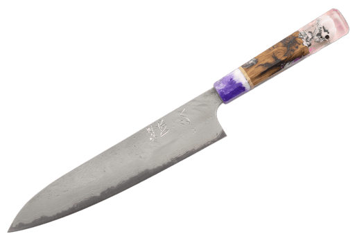 Hatsukokoro Ryusui AO2 Damascus Custom Skull Gyuto 240mm - Kakushin