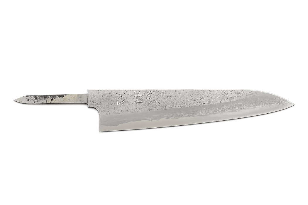 Hatsukokoro Ryusui AO2 Damascus Gyuto 240mm (Blade Only) - Kakushin