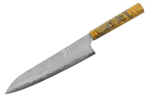 Hatsukokoro Ryusui AO2 Damascus Tiger Gyuto 240mm - Kakushin