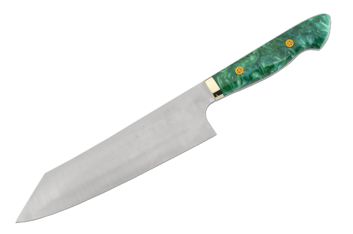 Hatsukokoro VG10 Premium Green Handle Kiritsuke 210mm - Kakushin