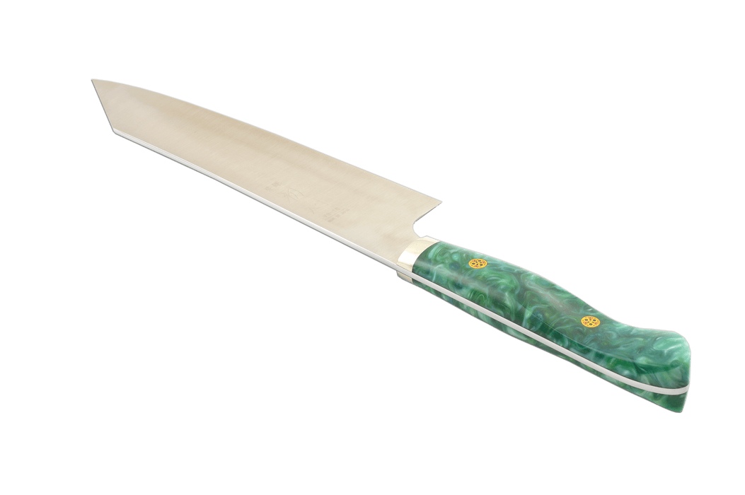 Hatsukokoro VG10 Premium Green Handle Kiritsuke 210mm - Kakushin