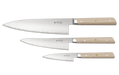 Hazaki Classic Beech 3 - Pcs Knife Set - Kakushin