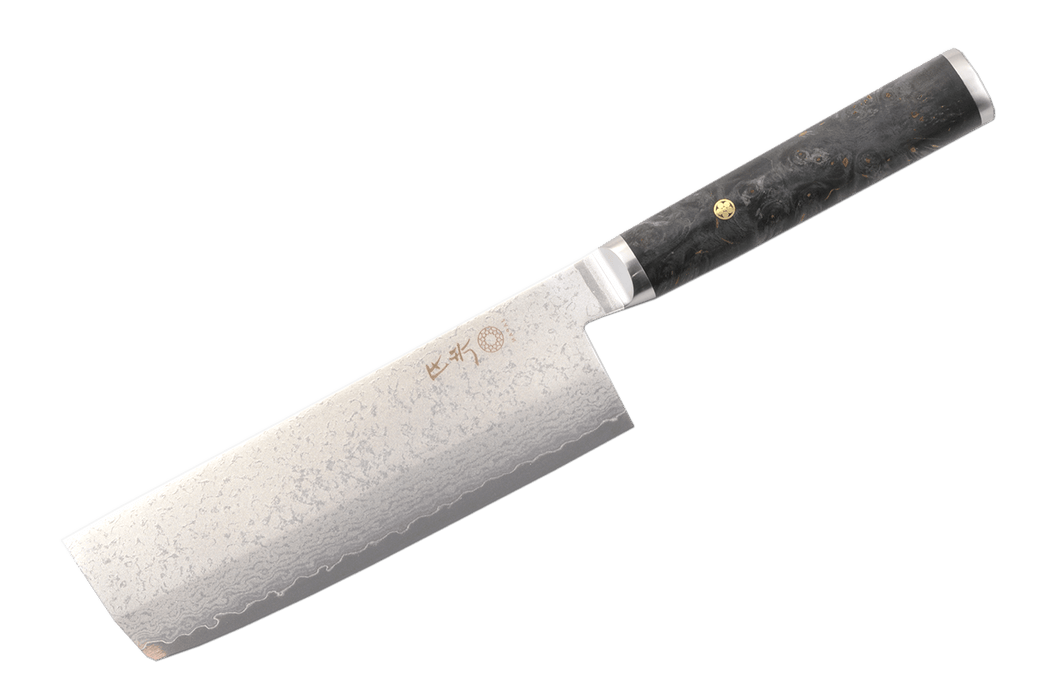 Hazaki Pro Maple Burl Nakiri 165mm - Kakushin