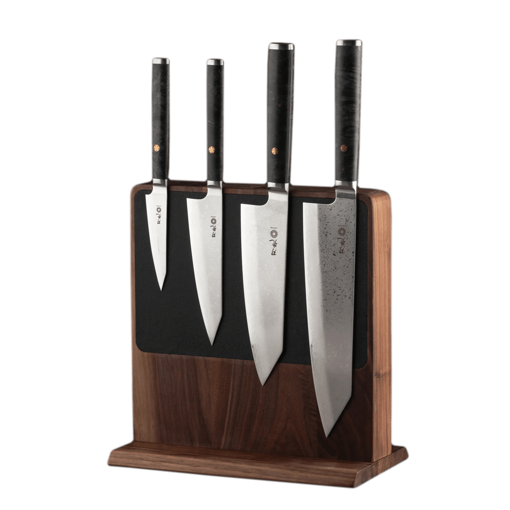 Hazaki Walnut Magnetic Knife Block