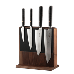 Hazaki Walnut Magnetic Knife Block