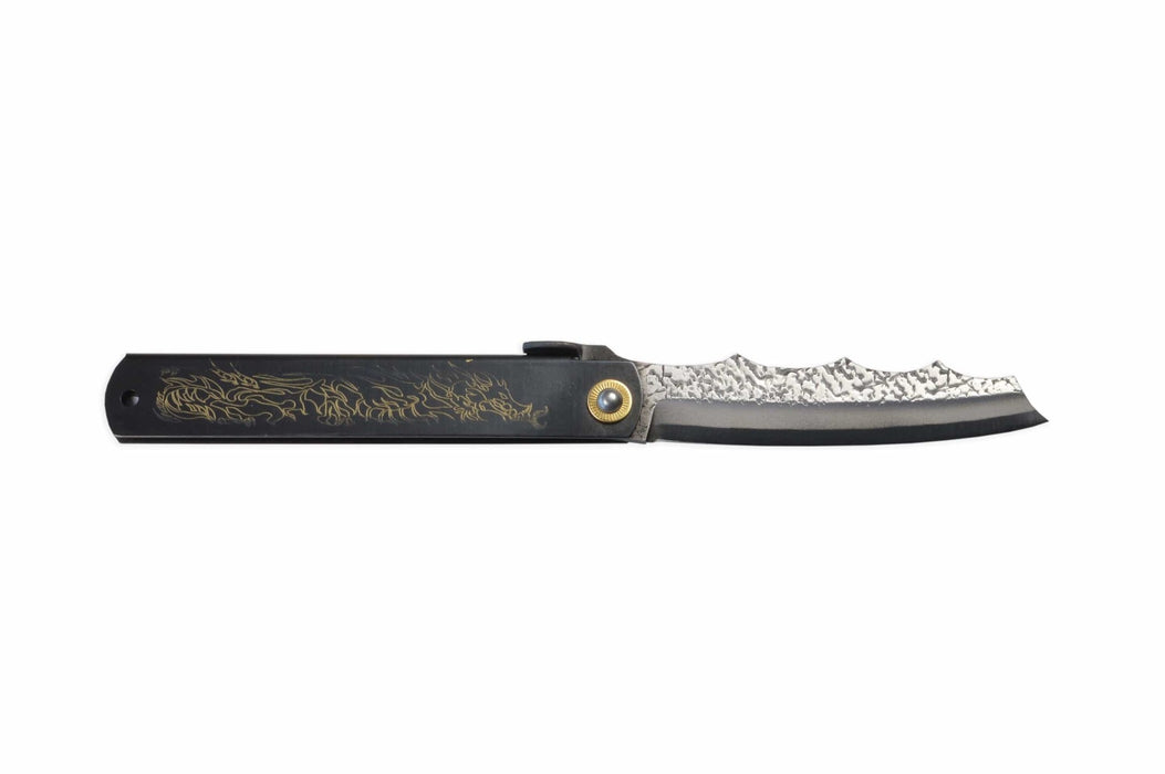 Higonokami Ryubu - Dragon Black Pocket Knife 90mm - Kakushin