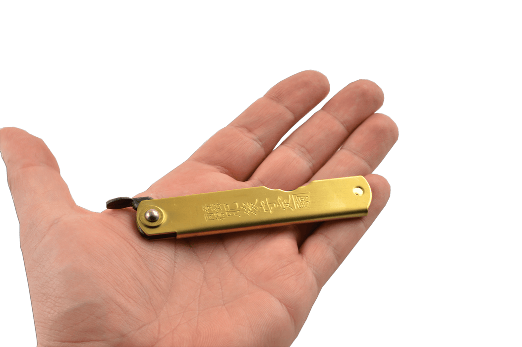 Higonokami Tsuchime Gold Pocket Knife 70mm - Kakushin