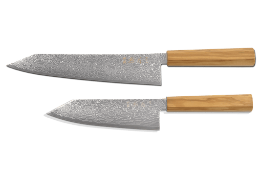 His & Hers Ryuhyo Migaki R2/SG2 Damascus Duo - Kakushin