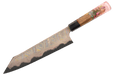 Irodori Ao2 Kurozome Rainbow Damascus Custom Rose Kiritsuke 240mm - Kakushin