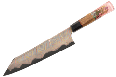 Irodori Ao2 Kurozome Rainbow Damascus Custom Rose Kiritsuke 240mm