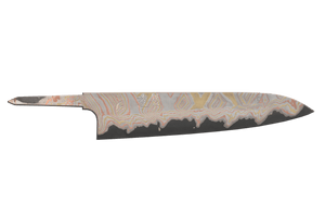 Irodori Ao2 Kurozome Rainbow Damascus Gyuto 240mm (Blade Only)