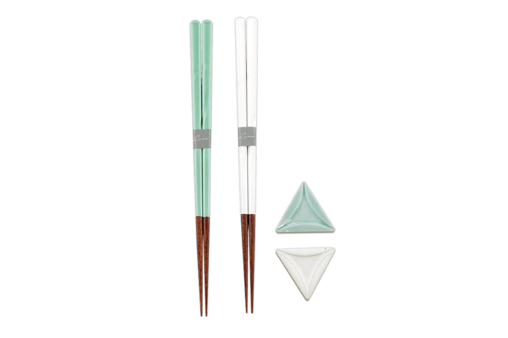 Japanese His & Hers Porcelain Rest Chopsticks (Pair)