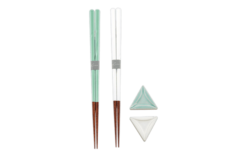 Japanese His & Hers Porcelain Rest Chopsticks (Pair)