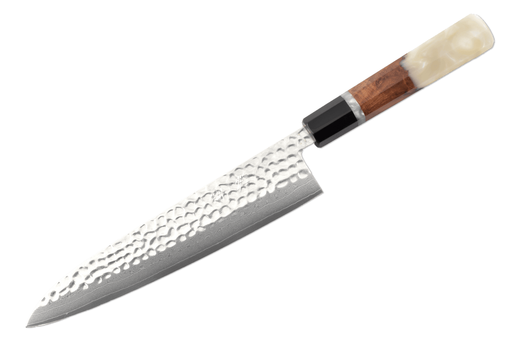 Kagami Custom Amboyna Pearl Gyuto 210mm - Kakushin