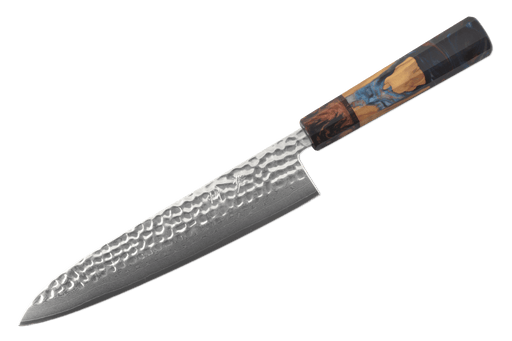Kagami Custom Olive Epoxy Gyuto 210mm - Kakushin