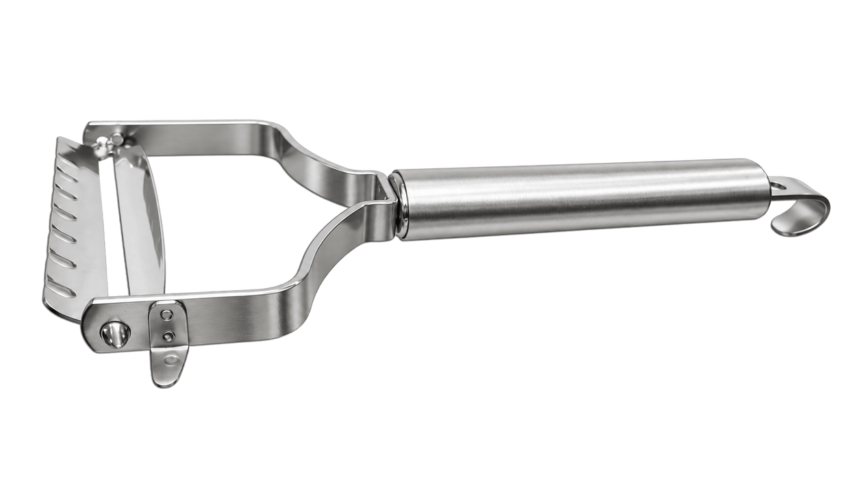 KAI Horizontal Wide Stainless Steel Peeler — 80 mm - Kakushin