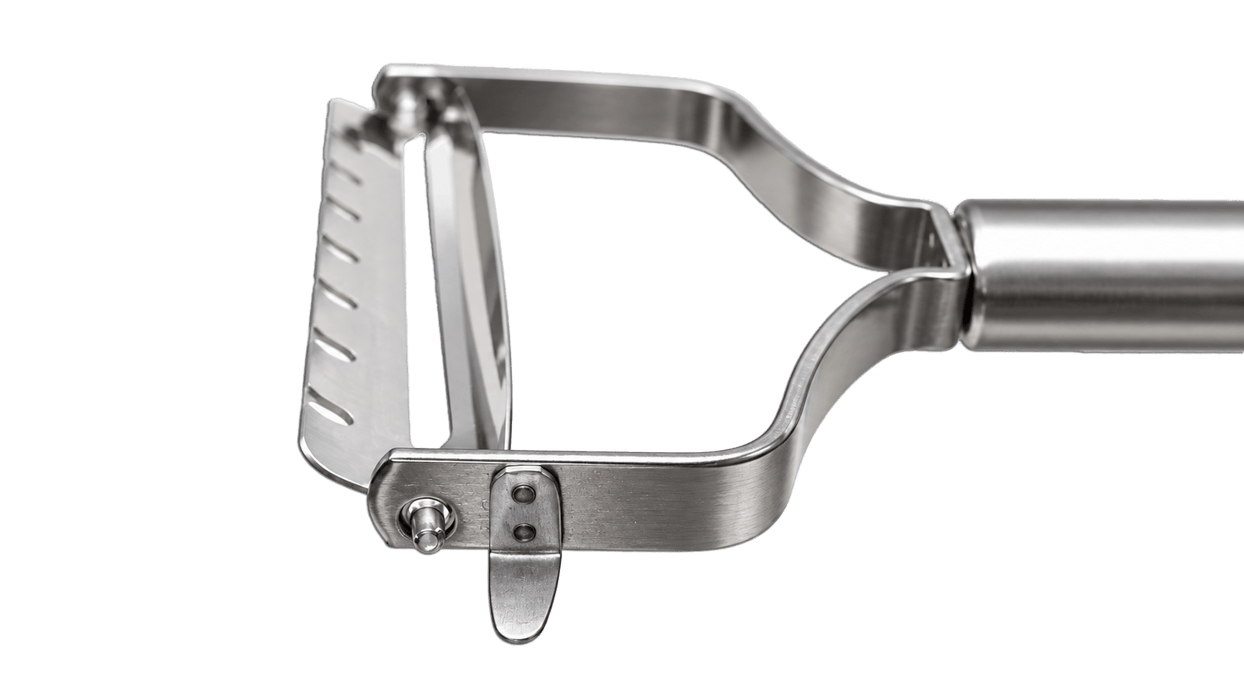 KAI Horizontal Wide Stainless Steel Peeler — 80 mm - Kakushin